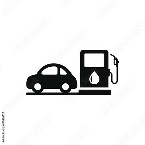 Gas station icon. Car fuel icon isolated on white background