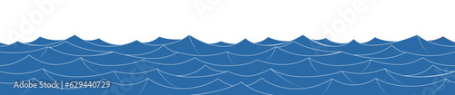 Photography Seamless sea waves pattern
