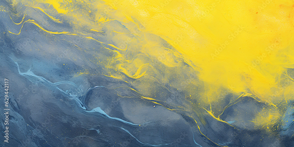 yellow blue chalkboard background with marbled texture
