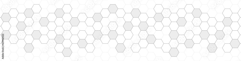Abstract background and geometric pattern with hexagons shape for banner design or header
