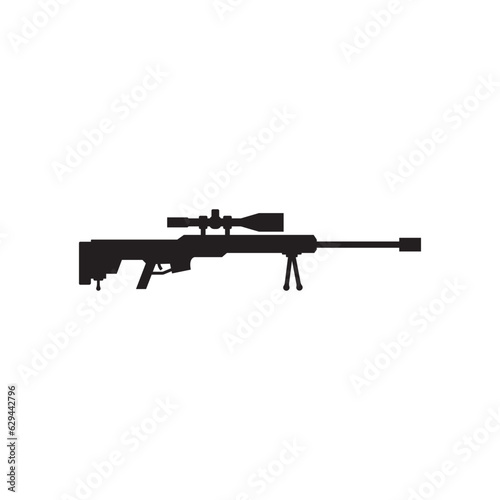 sniper gun icon vector photo