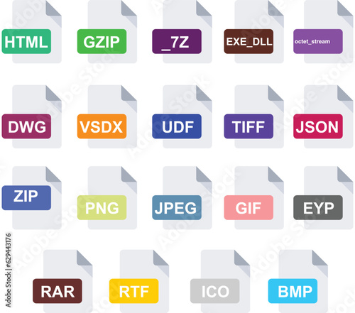html,gzip,zip,tiff,jpeg,rar ikon seti translation : html,gzip,zip,tiff,jpeg,rar icon set