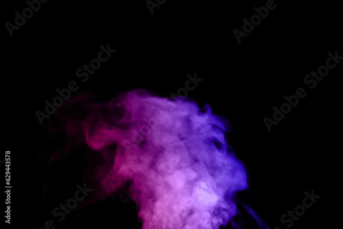 A collection of white smoke stock images on a black background. 