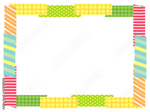 Spring masking tape frame background (size ratio 4:3)