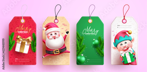 Christmas tags sale vector set design. Holiday season christmas and new year gift tags lay out collection. Vector illustration xmas greeting tags and sticker collection. 
