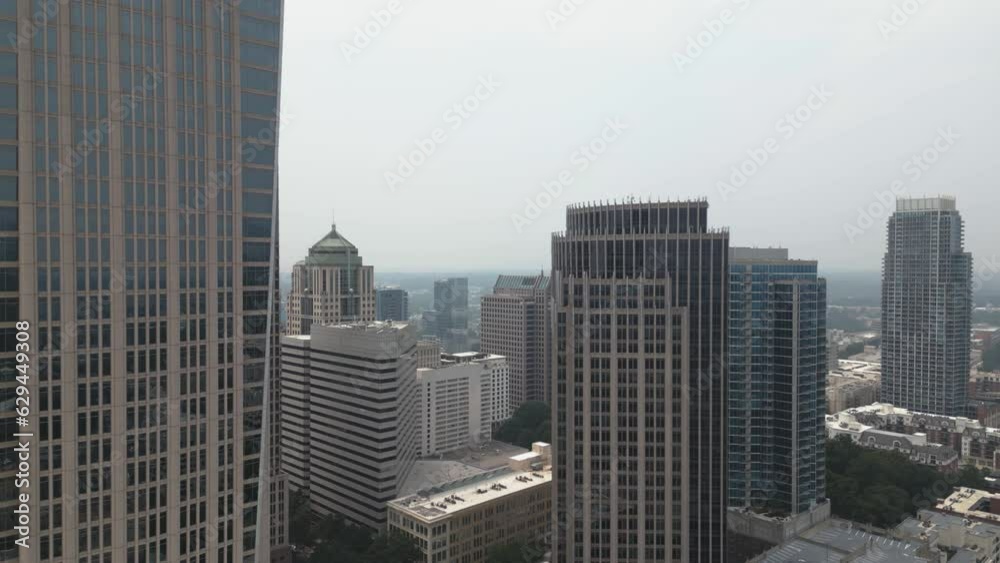 Captivating cityscape with skyscrapers and urban skyline in a bustling metropolis.