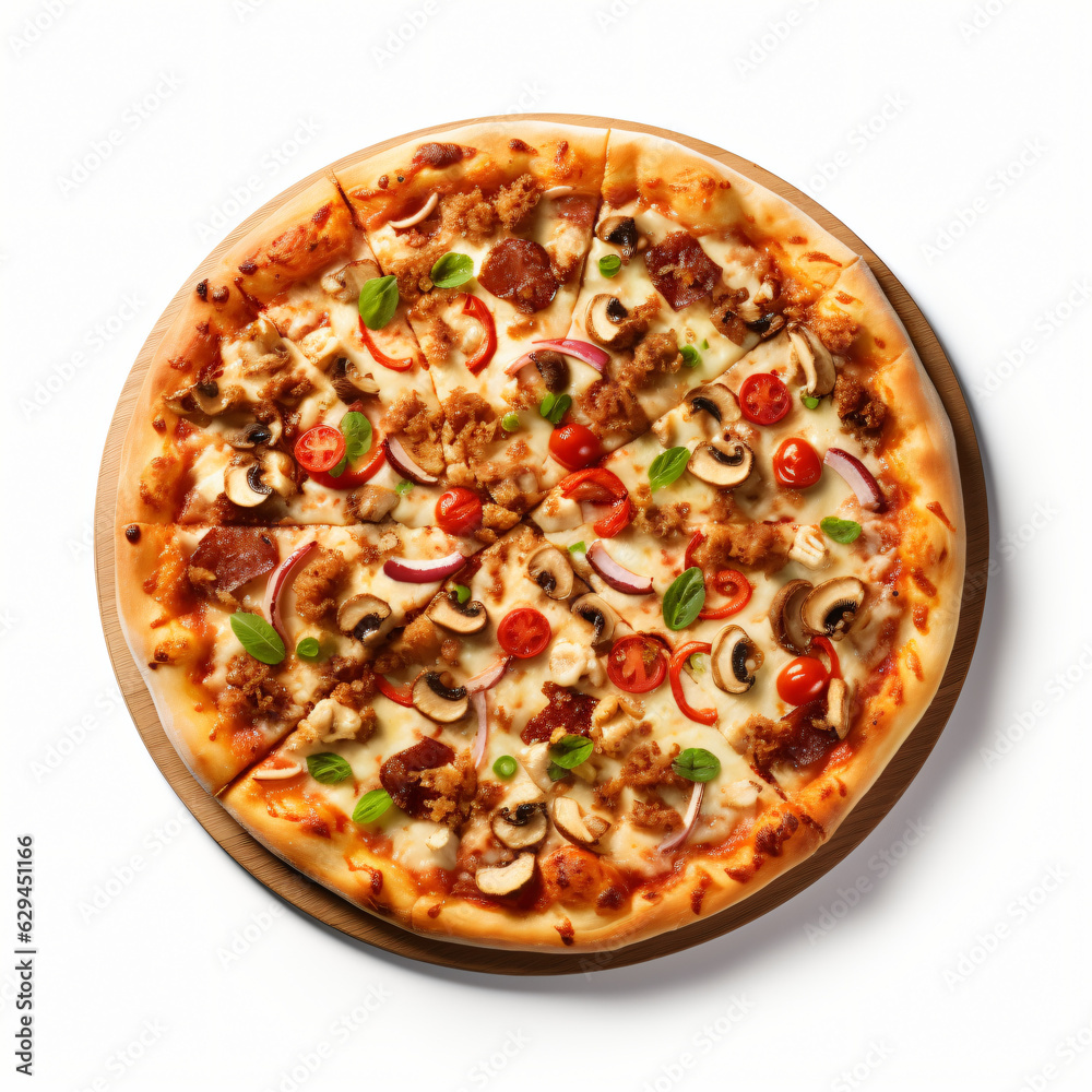 Delicious Pizza on white background



Generative AI