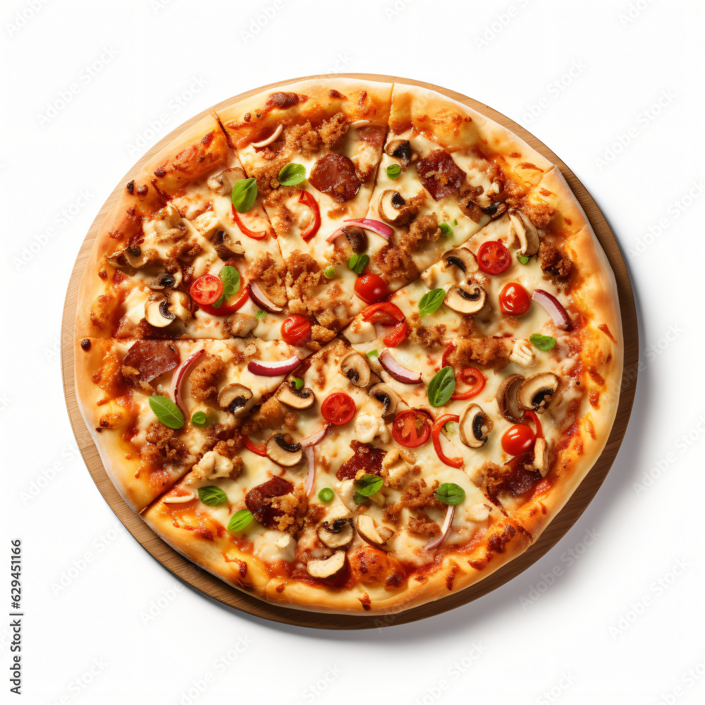 Delicious Pizza on white background
Generative AI Delicious Pizza on white background
Generative AI