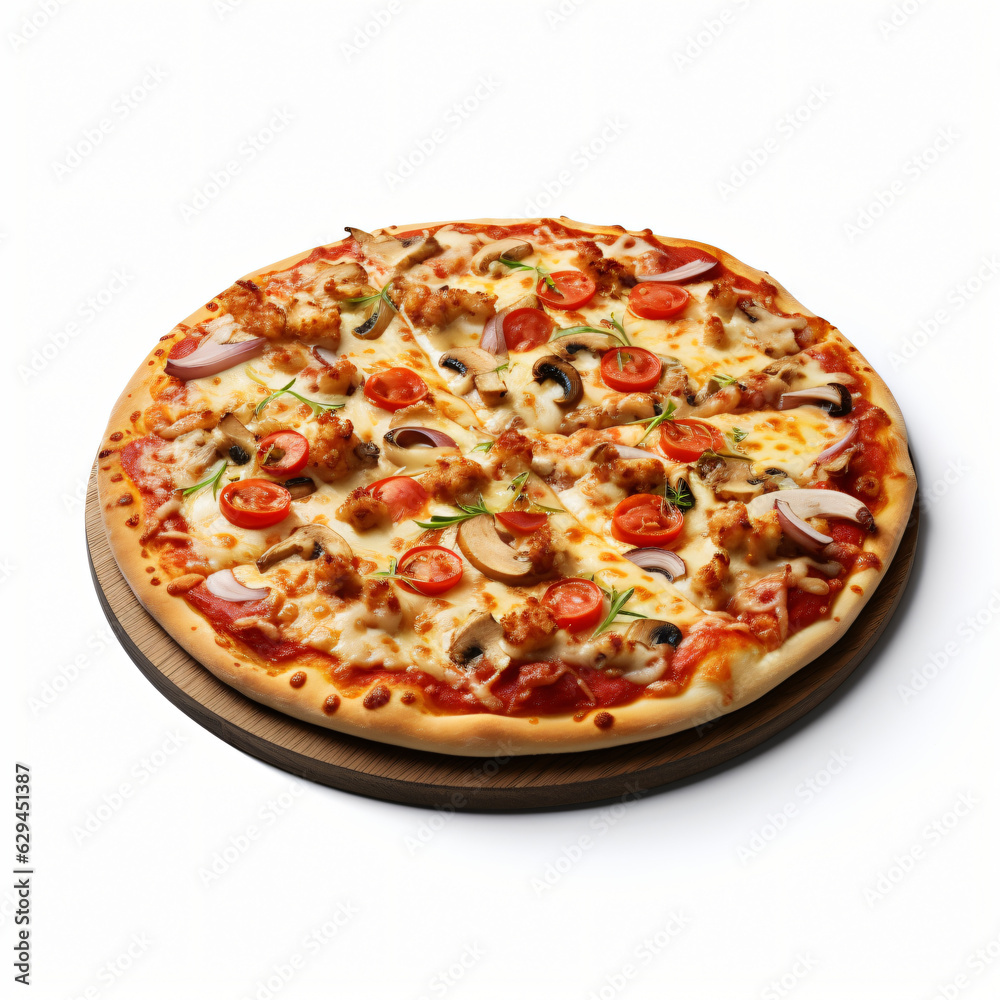 Delicious Pizza on white background
Generative AI Delicious Pizza on white background
Generative AI