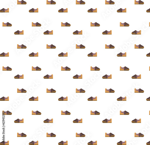 Digital png illustration of pattern of shoe symbol on transparent background