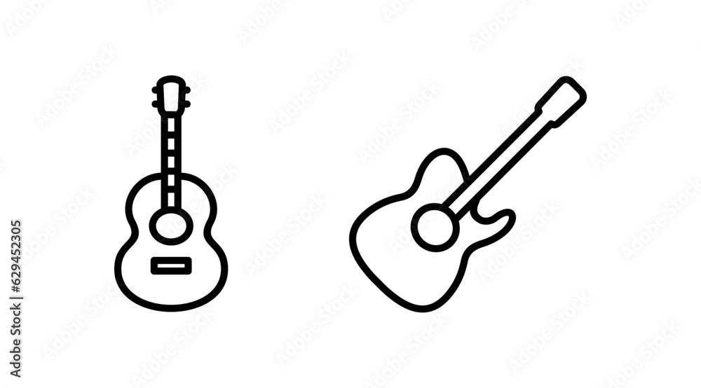 Guitar icon vector. musical instrument sign Guitar icon vector. musical instrument sign