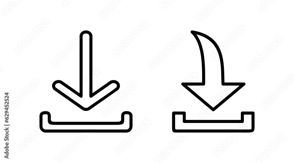 Download icon vector. Downloading vector icon Download icon vector. Downloading vector icon