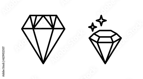 Diamond icon vector. gem icon. crystal stone