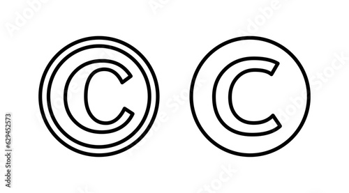 Copyright icon vector. copyright symbol