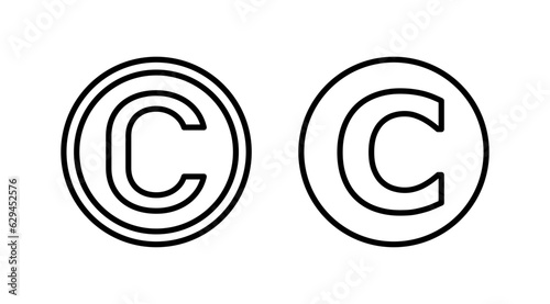 Copyright icon vector. copyright symbol