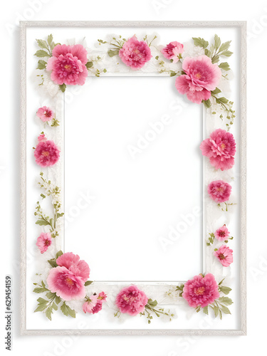 Free flower Border frame with watercolor Flower