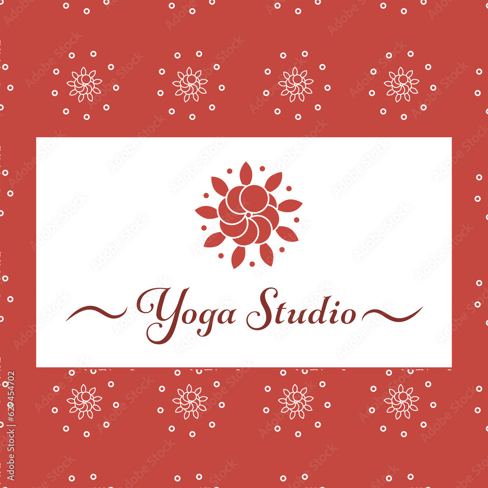 Digital png illustration of yoga studio text and pattern on transparent background Digital png illustration of yoga studio text and pattern on transparent background