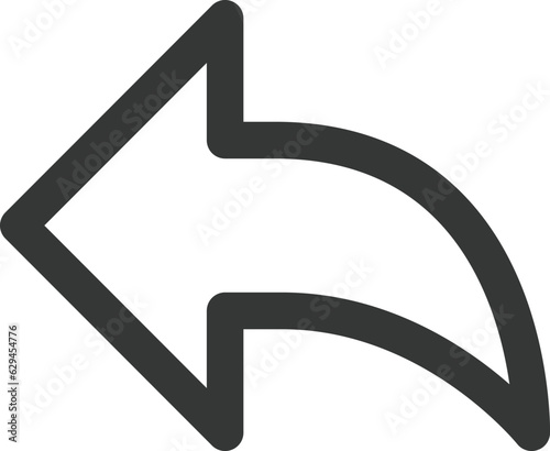 線画のシンプルビジネス単品アイコン　矢印