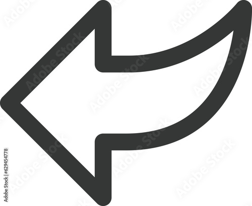 線画のシンプルビジネス単品アイコン　矢印