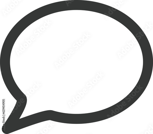 線画のシンプルビジネス単品アイコン　吹き出し