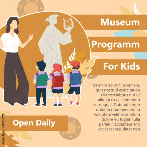 Museum program for kids, open daily exhibition