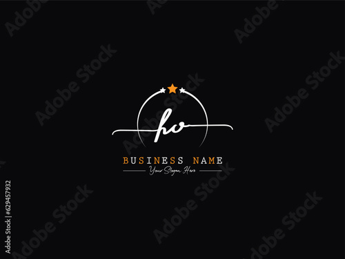 Modern Ho Logo Icon Design, Signature Ho oh Luxury Royal Logo
