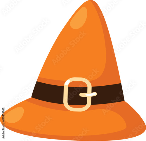 illustration witch hat symbol vector