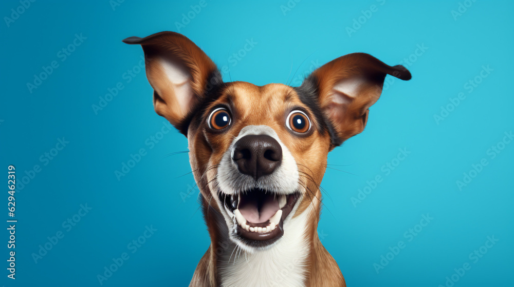 Dog - funny and excited on blue background
Generative AI Dog - funny and excited on blue background
Generative AI