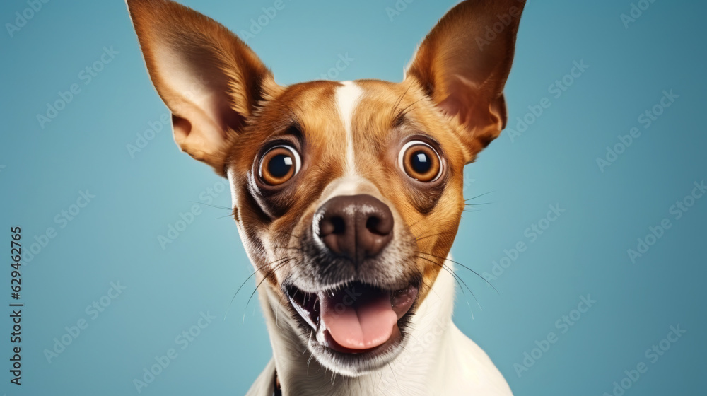 Dog - funny and excited on blue background
Generative AI Dog - funny and excited on blue background
Generative AI