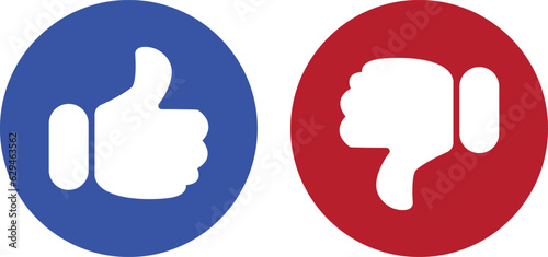 Like and unlike vector. thumb up and down vector