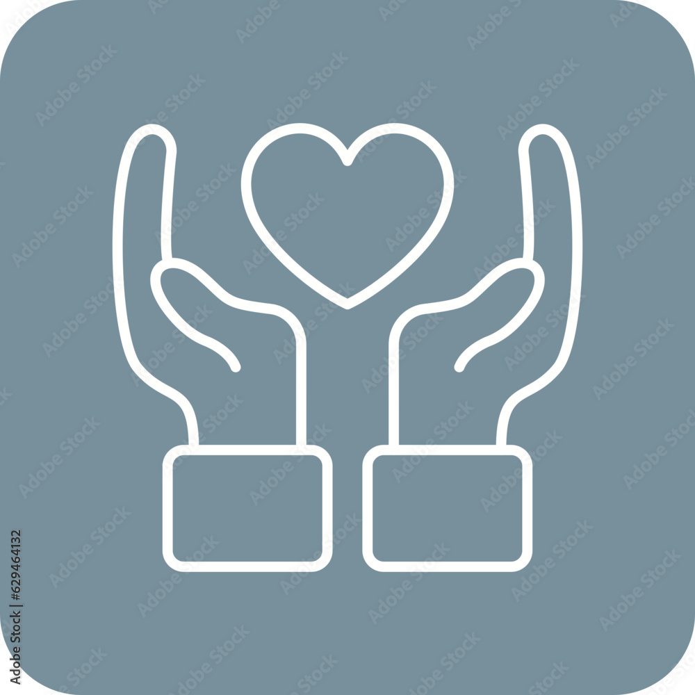 Hand With Heart Icon Hand With Heart Icon
