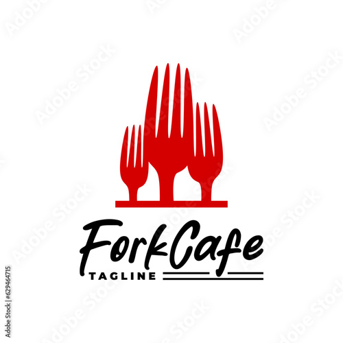 illustration of a fork for a restaurant logo. good for any business related to food or cafe.