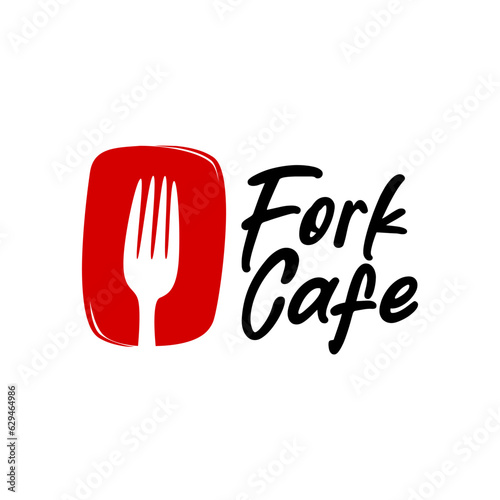 illustration of a fork for a restaurant logo. good for any business related to food or cafe.