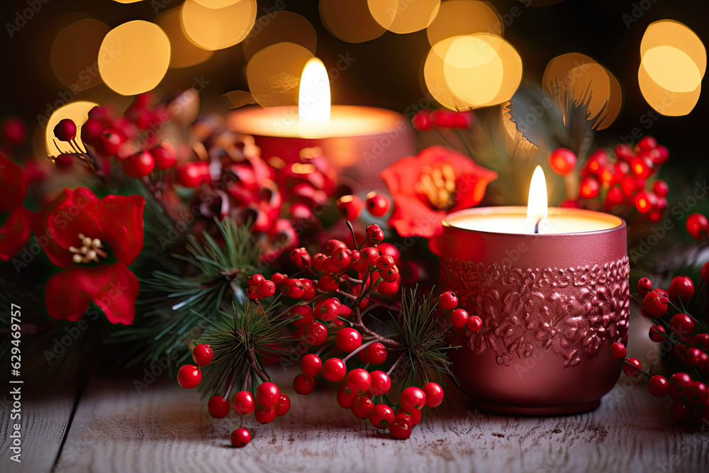 christmas decoration with candle christmas decoration with candle
