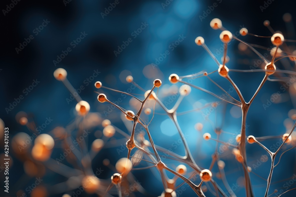 Graphic visualization of a neural network, symbolizing machine learning ...