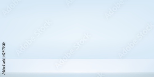 White grey gradient studio room background. Space for selling products on the website. Template mock up for display of product. Vector illustration.
