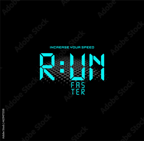 Run Faster,New York City Tee Graphic Design Vector illustration.