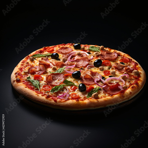 Delicious Pizza on dark background





Generative AI