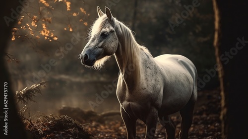 Captivating unicorn ai photography capturing the enchanting beauty of these mythical creatures. © imagemir