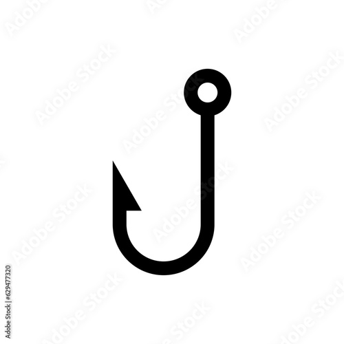 Fishing hook icon ixolated on white background. photo
