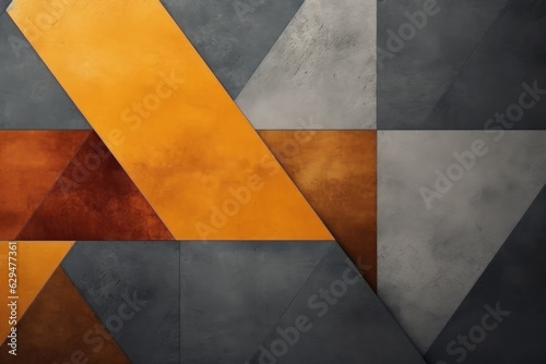 a triangle background with orange  black and brown  Generative Ai