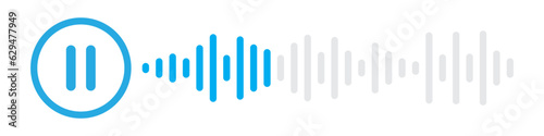 Voice message wave. Media concept