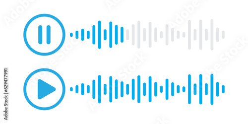 Voice message wave. Media concept
