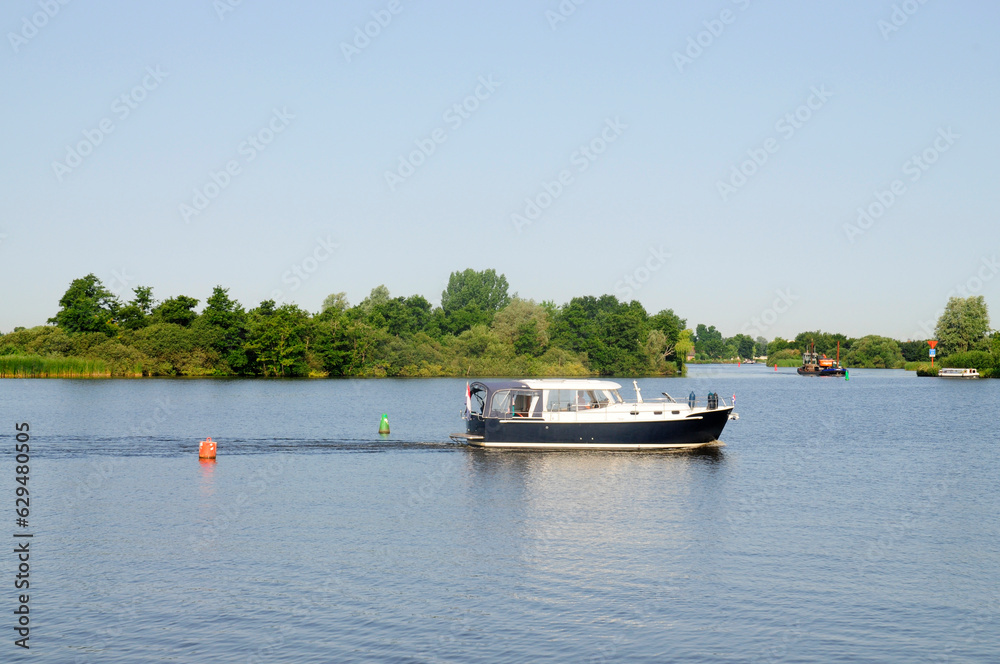 Obraz premium Sneek, Meer, Niederlande, Segelboot, Landschaft, Sneeker Meer, Schiff, 