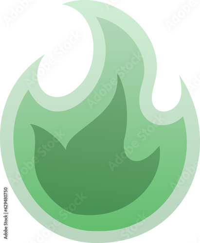 Halloween green Fire ghost spirit