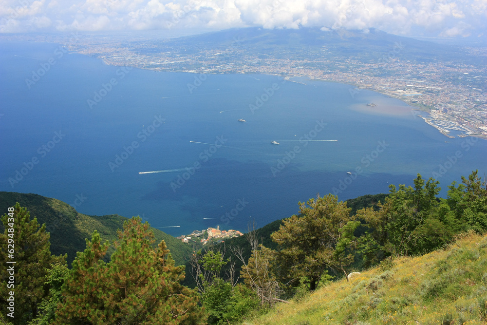 Panorama of the Mediterranean blue sea
