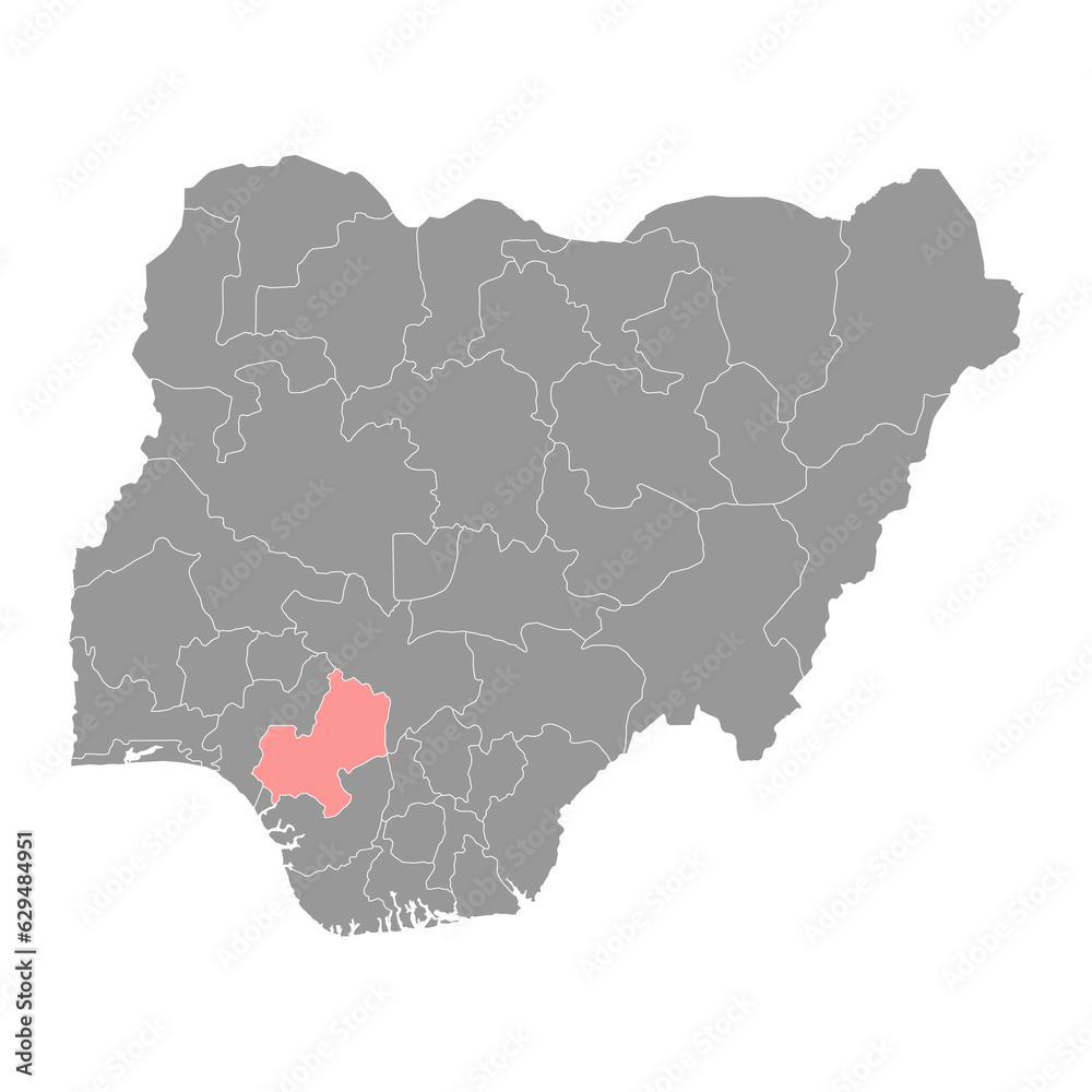 Edo state map, administrative division of the country of Nigeria. Vector illustration. Edo state map, administrative division of the country of Nigeria. Vector illustration.