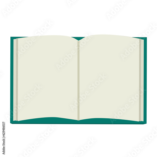 Opened book icon, vector, cartoon illustration. School, Education, Library and Literacy collection.