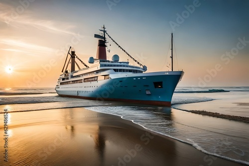 ship on a beach