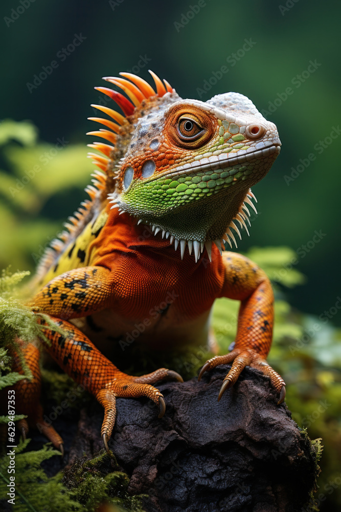 Fototapeta premium Lizard, Wildlife Photography, Generative AI